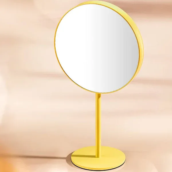 DOWRY Makeup Mirror for Desk with Stand Portable Mirror 5X Magnification,Vanity Magnifying Mirror Standing for Travel