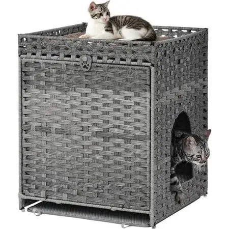 Cat Litter Box Enclosure Furniture Hidden, Pet House Litter Box Furniture for La