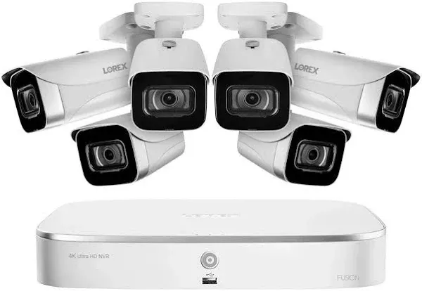 Lorex Fusion 4K 16-Channel 2TB NVR System Bullet Cameras