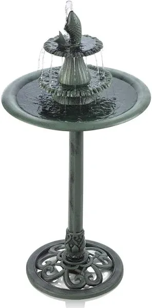 Alpine Corporation 40" Tiered Pedestal Fish Fountain