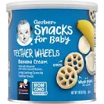 Gerber Graduates Banana Cream Waffle Wheels - 6 pack, 1.48 oz box