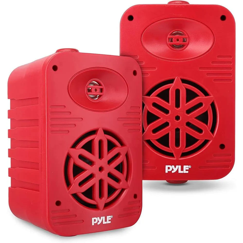 PyleHome PDWR55RD 5.25" 2-Way Indoor/Outdoor Speaker System (Red)