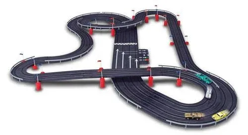 1:64 Scale 4-Lane Action Slot Car Set