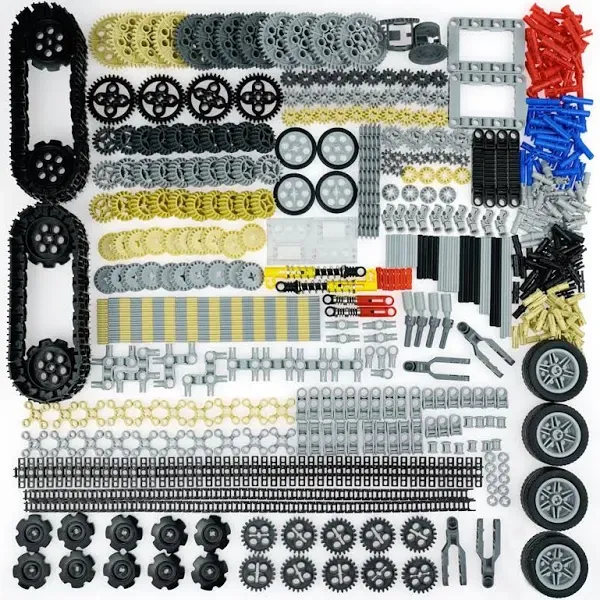 BROTEX Technical Parts BUILDING BLOCKS Car Gears Axles Wheels Connectors Open B