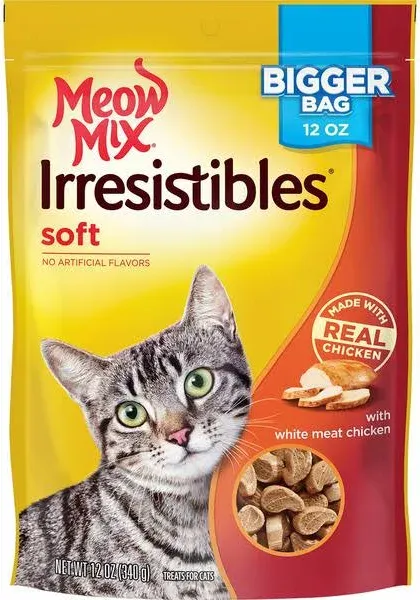 Meow Mix Irresistibles Soft Cat Treats White Meat Chicken