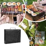 Fascryla Portable Charcoal Grill,17" Folding Portable BBQ Charcoal Grill Compact Tabletop Mini Smoker Small BBQ Grill Outdoor for Travel Backyard