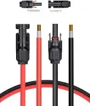 BougeRV 20 Feet 10AWG Solar Extension Cable with MC4 Female and male Connector Panel Kit