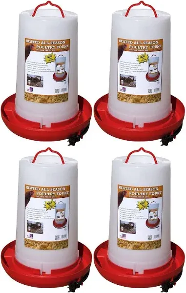 Farm Innovators 3 Gallon Heated Poultry Fountain