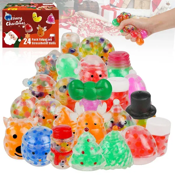 UDZRL 24pcs Christmas Stress Balls Fidget Toys