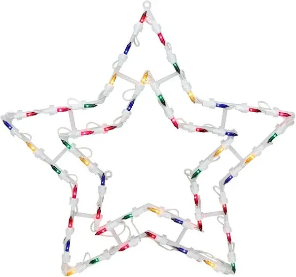 Northlight Lighted Star Christmas Window Silhouette Decoration