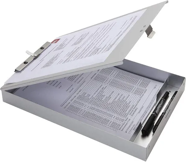 Business Source Storage Clipboard - Silver