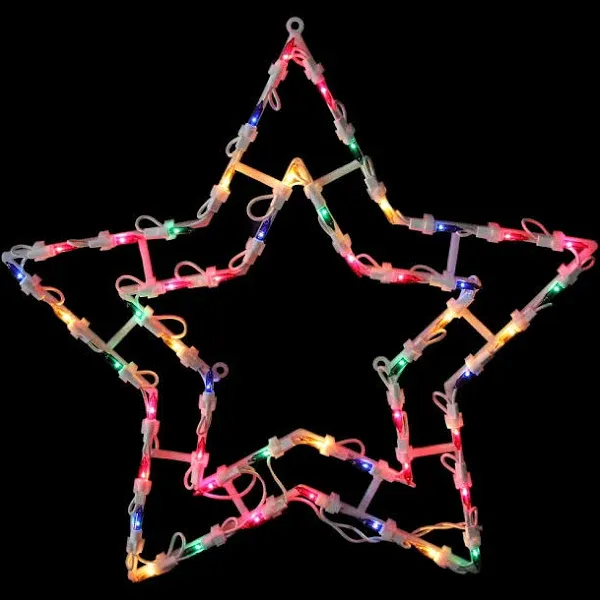 Northlight Lighted Star Christmas Window Silhouette Decoration