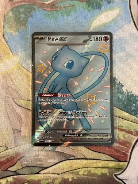 Pokemon Paldean Fates Shiny Ultra Rare Mew ex #216