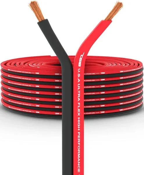 DS18 Sw-18ga-100rb Ultra Flex Speaker Wire Red and