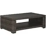 Signature Design by Ashley Grasson Lane Patio Coffee Table in Brown