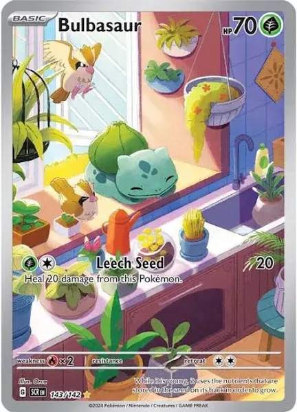 Pokemon Stellar Crown Illustration Rare Bulbasaur