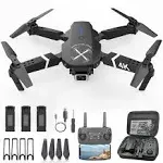 Drone-Clone Xperts Falcon 4K Drone Pro Extreme Upgrade with 2 Batteries, Black