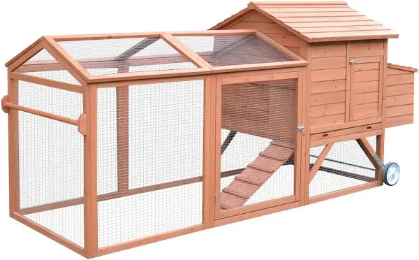 Pawhut Wooden Backyard Hen House Chicken Coop