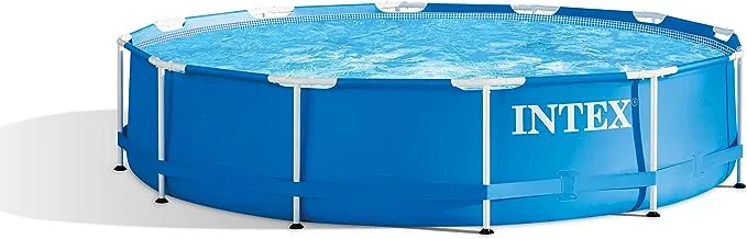 INTEX 28201EH 10ft x 30in Metal Frame Pool with Cartridge Filter Pump for Above-Ground Pool