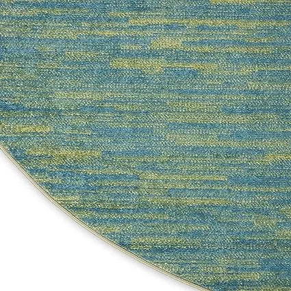 Nourison Essentials - NRE01 Blue Green Area Rug 8 ft. x Round