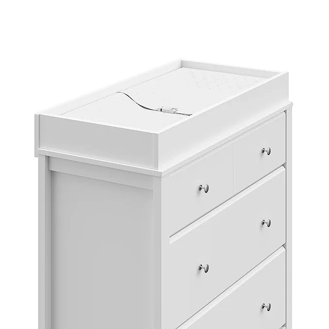 Storkcraft Carmel 3-Drawer Chest with Changing Topper - White