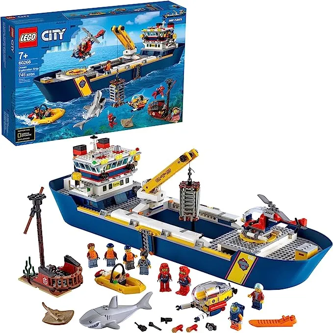 Lego City Ocean Exploration Ship 60266 Building Kit (745 Pieces)