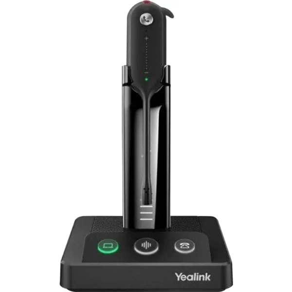 Yealink WH63 Wireless DECT Headset, Single Ear (Mono) Office Headset with Noise Canceling Mic, Connect to VoIP Desk Phone, Computer, Work with Zoom, RingCentral, Avaya, and Other Leading UC Platform