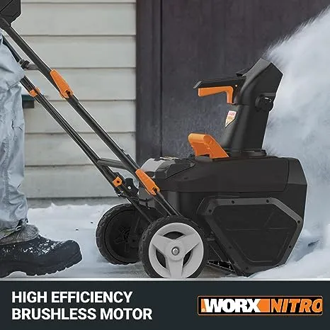 WORX Power Share 40-volt Max 20-in Single-stage Push Cordless Electric Snow Blower 4 Ah (Battery and Charger Included)