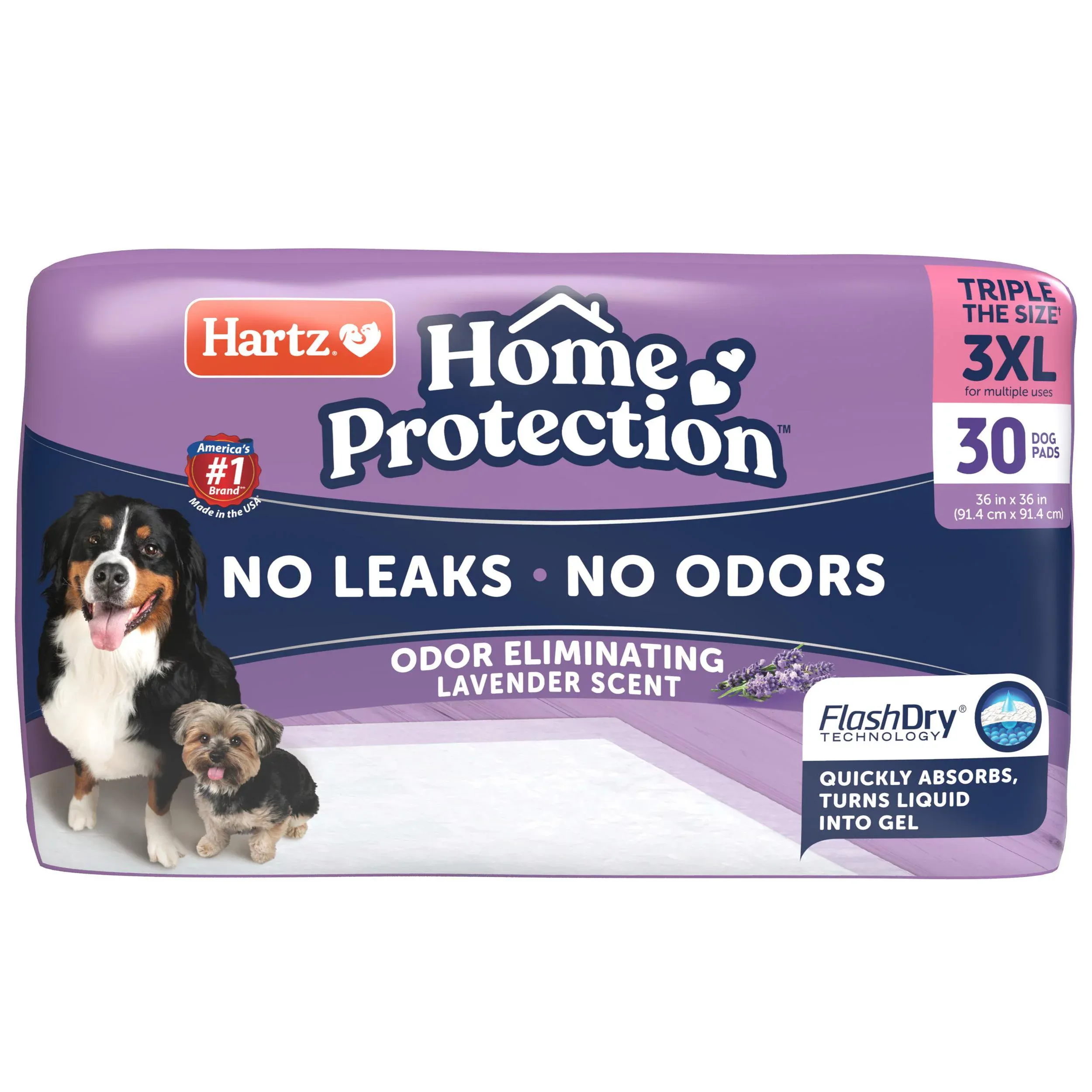 Hartz Home Protection Lavender Scent Odor Eliminating Dog Pads