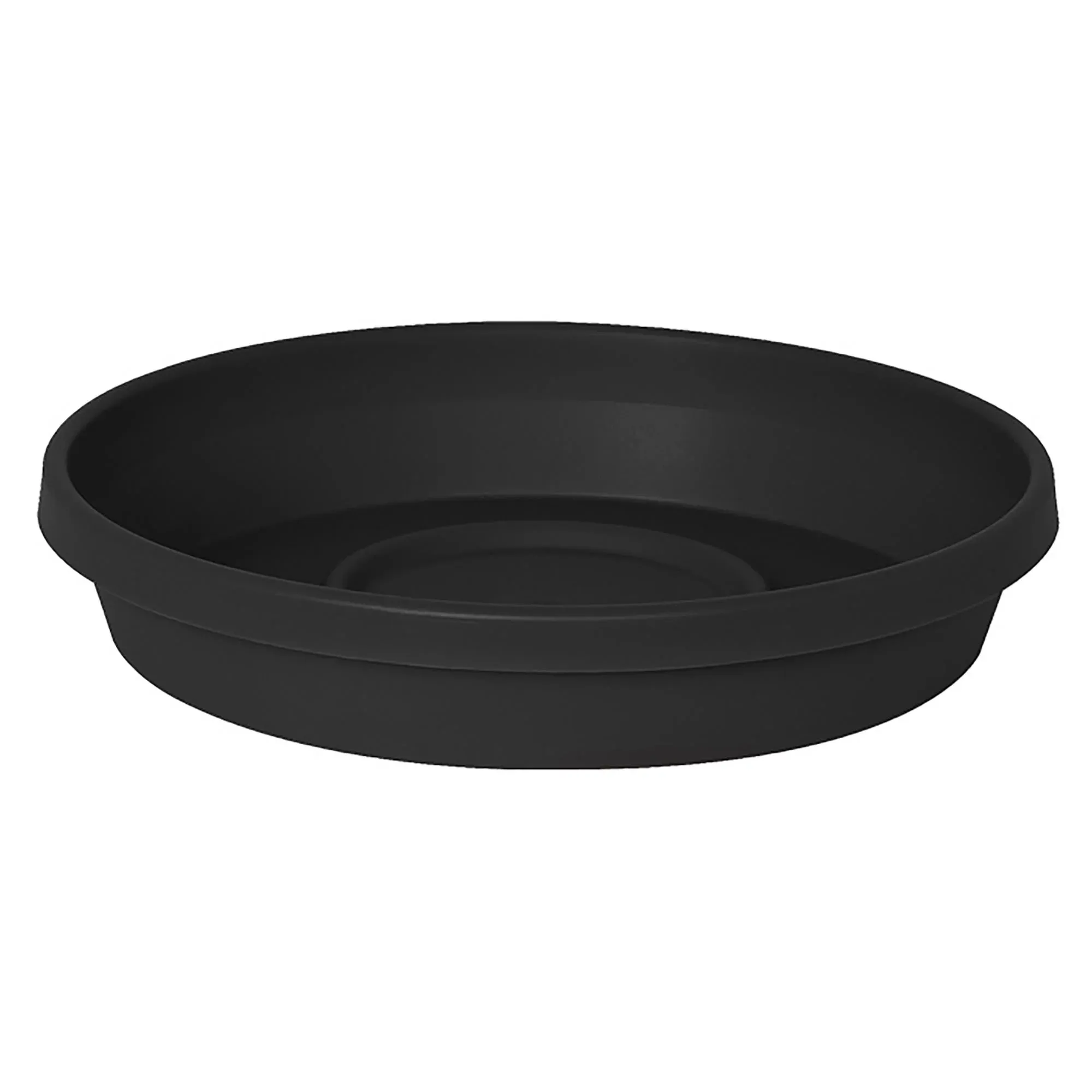 Terra 17 in. Black Plastic Plant Saucer Tray