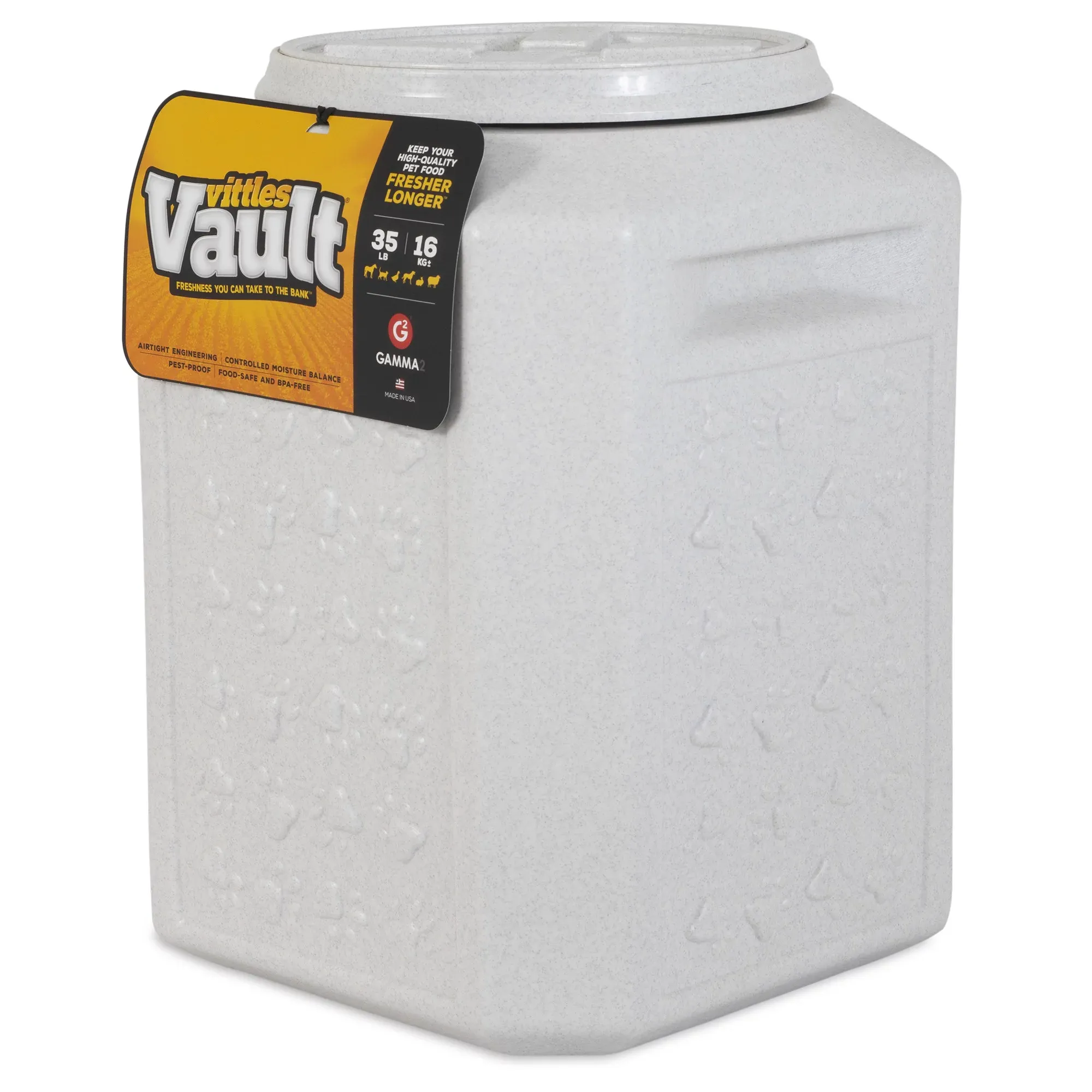 Gamma2 Vittles Vault Dog Food Storage Container, Up To 35 Pounds Dry Pet Food Storage, Made in USA