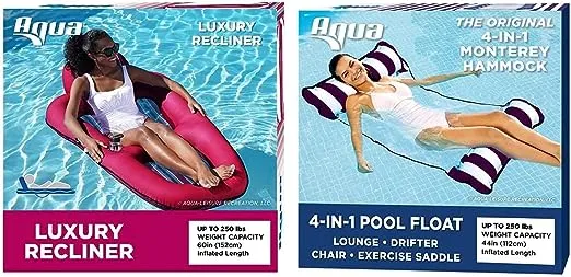 Water Pool Lounge – Extra Large – Inflatable Pool Floats with Cupholder