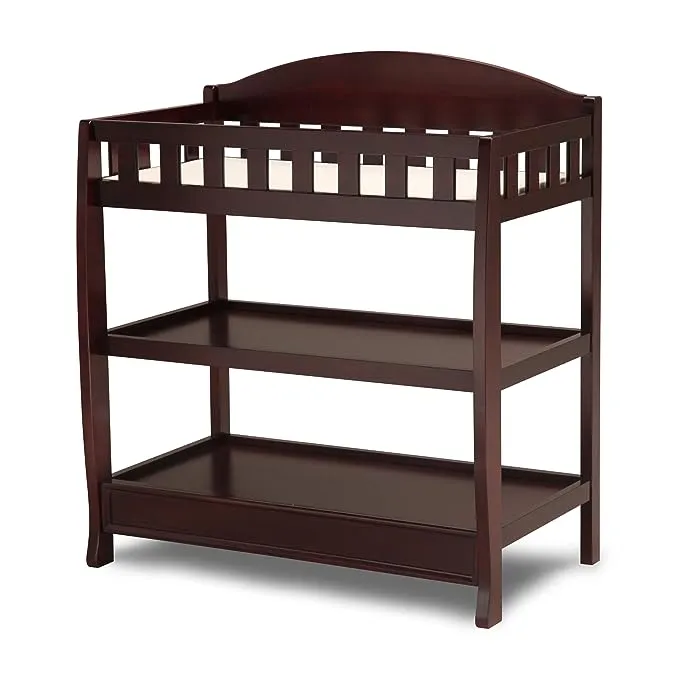 Delta Children Wilmington Changing Table with Pad, Espresso Cherry