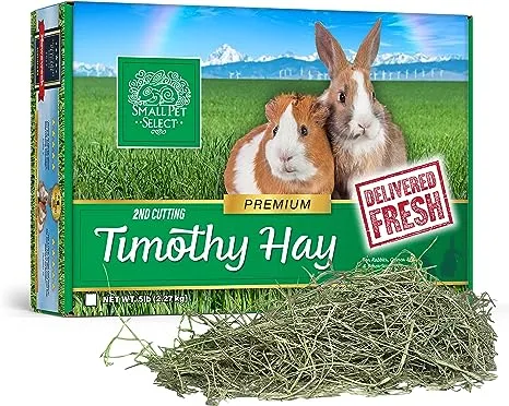 Small Pet Select 2nd Cutting Perfect Blend Timothy Hay Pet Food for Rabbits, Guinea Pigs, Chinchillas and Other Small Animals, Premium Natural Hay Grown in The US, 10 LB