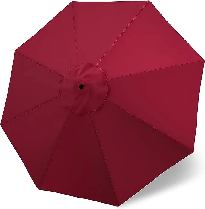 MASTERCANOPY Patio Umbrella Replacement Canopy for 8 Ribs 9ft / Burgundy