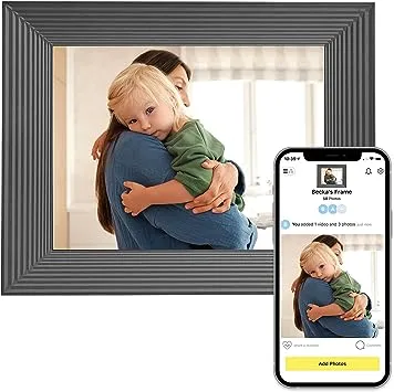 Aura Mason WiFi Digital Picture Frame | The Best Digital Frame for Gifting | Send Photos from Your Phone | Quick, Easy Setup in Aura App | Free Unlimited Storage | Graphite