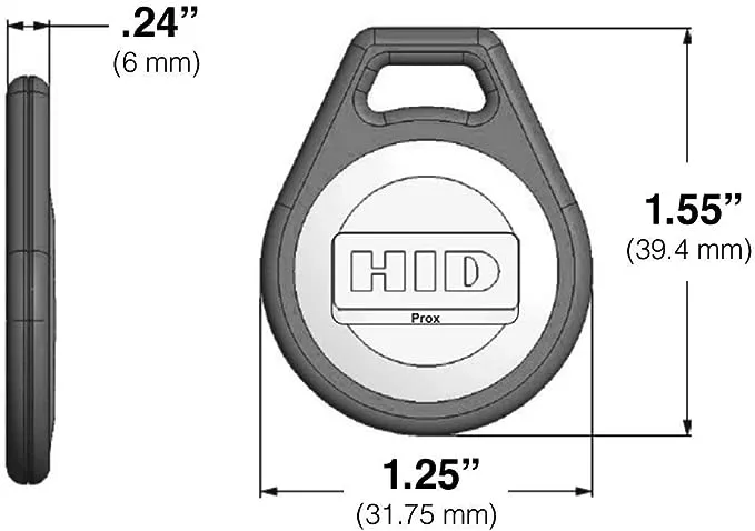 HID Corporation 1346 ProxKey III Key Fob Proximity Access Card Keyfob