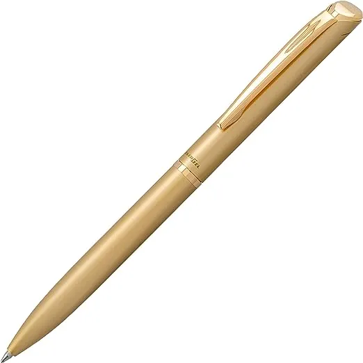 Pentel EnerGel Style Premium Liquid Gel Pen, (0.7mm) Medium line, Gold Barrel, B