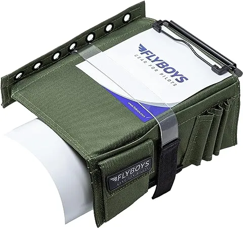 FLYBOYS Classic Kneeboard - Clipboard & Pen Holder - for Professional Pilots, General Aviation - Blue