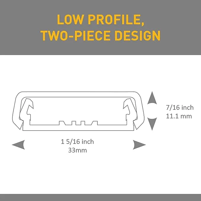 Legrand Non-Metallic 3-Piece White Raceway Receptacle Enclosure Kit