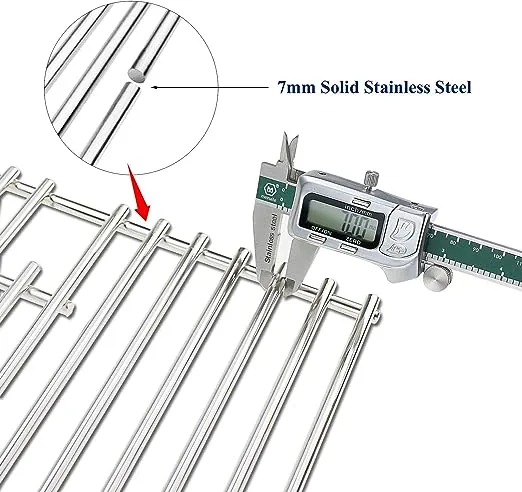 Uniflasy 17 Inches Cooking Grates for Home Depot Nexgrill 720-0830H 720-0830D, 720-0783E, 720-0783C Gas Grill Replacement Parts, Stainless Steel Uniflame Gas Grills Cooking Grids 2 Pack