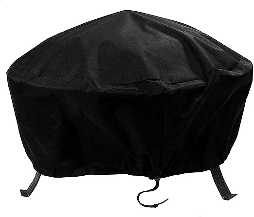 Sunnydaze Round Fire Pit Cover, Black