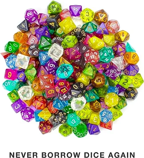 Halfling's Haversack 140 Mini Polyhedral Dice