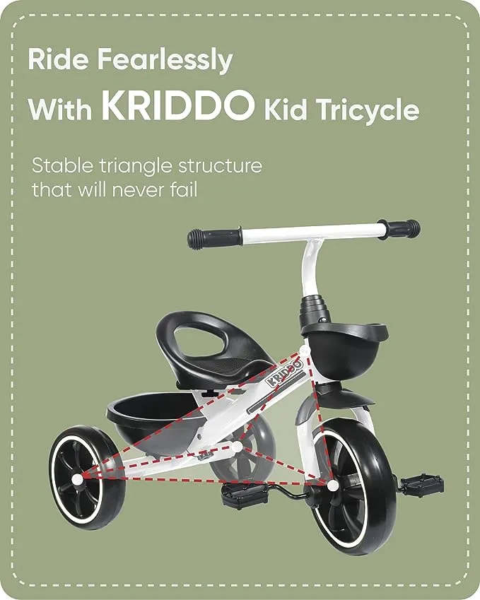 Tricycles for 2-4 Year Olds, Trike Gift for 24 Months to 4 Years, White