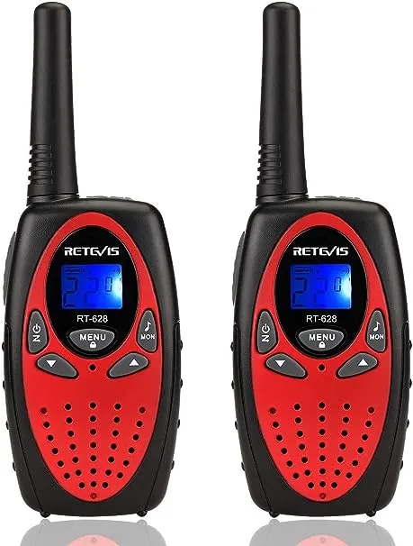 Retevis RT628 Walkie Talkies for Kids,Walky Talky,Key Lock,VOX Crystal Voice,Easy to Use, Birthday Gifts for Boys Girls Kids Outdoor Toys(Black,2 Pack)