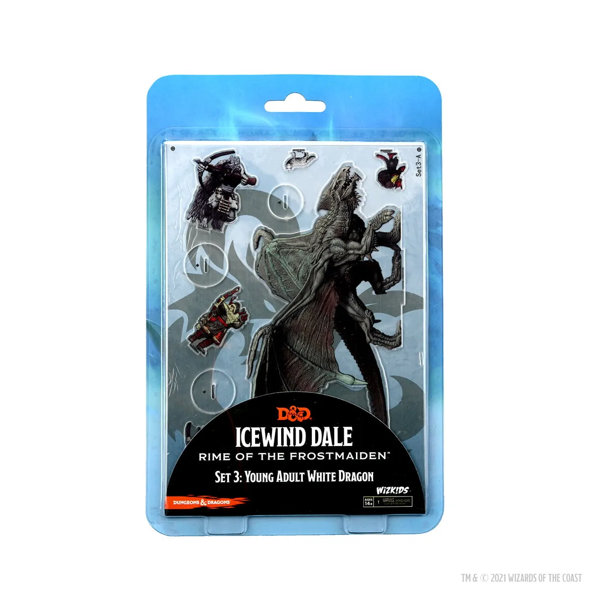 D&D Icons of Realms Icewind Dale 2D Young Adult White Dragon