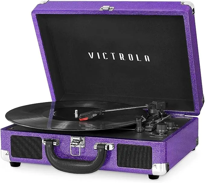 Victrola Bluetooth Suitcase Record Player with 3-Speed Turntable