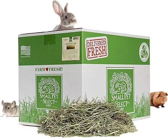 Small Pet Select 2nd Cutting Perfect Blend Timothy Hay Pet Food for Rabbits, Guinea Pigs, Chinchillas and Other Small Animals, Premium Natural Hay