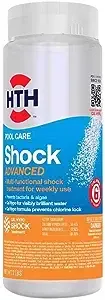 HTH Pool Care Shock Advanced for Swimming Pools, Pool Chemicals, 2 lbs