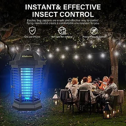 Bug Zapper and Fly Trap, Mosquito Zapper for Outdoor and Indoor, Fly Zapper for Garden, Backyard,Patio, Home, Office